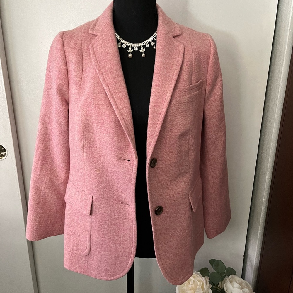 Talbots wool pink blazer Size 12